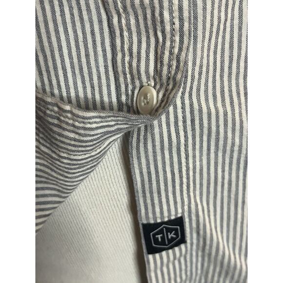 Thom Kelly Brynn Shirt •Women S• Striped Button Down Cotton Oxford - Picture 9 of 12